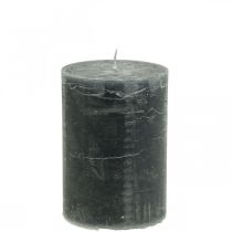 Product Solid coloured candles anthracite pillar candles 85×120mm 2pcs