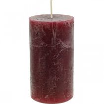 Product Solid colored candles Burgundy Rustic Safe Candle 110×60mm 4pcs