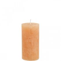 Solid colored candles Orange Peach pillar candles 50×100mm 4pcs