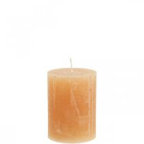 Product Solid colored candles Orange Peach pillar candles 60×80mm 4pcs