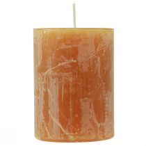 Product Solid Colored Candles Yellow Rustic Safe Candle 80×110mm 4 Pcs