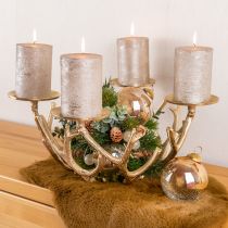 Product Solid-colored candles platinum 70x120mm 4 pcs