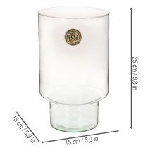 Product Eco Glass Cylinder Vase 25cm for Indoor Decoration