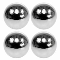 Product Decorative ball stainless steel silver Ø10cm 4 pcs