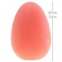 Product Easter egg decoration egg orange apricot plastic flocked 20cm