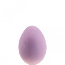 Product Easter egg decoration – 2nd choice – plastic purple flocked 20cm