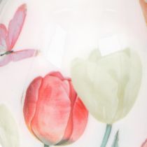 Product Easter egg decoration, tulip motif with ribbon for hanging and spring decoration, 6cm, 12 pieces