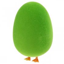 Egg Easter decoration with legs Easter egg decoration egg green H13cm 4pcs