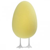 Product Decorative egg with legs yellow table decoration Easter decorative figure egg H25cm