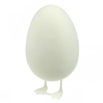 Product Decorative egg with legs Easter egg white Table decoration Easter figure H25cm