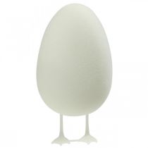 Product Decorative egg with legs Easter egg white Table decoration Easter figure H25cm