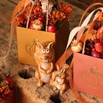 Product Sitting squirrel figurine for autumn decoration, 10cm