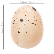 Product Decorative Easter eggs with a speckled surface for spring arrangements, 3cm, 24 pieces