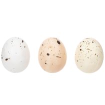 Product Decorative Easter eggs with a speckled surface for spring arrangements, 3cm, 24 pieces