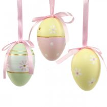 Product Easter eggs for hanging decoration eggs colored Ø4cm H6cm 6 pcs