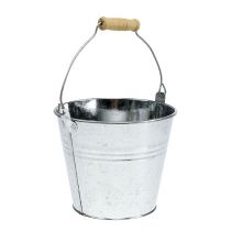 Product Bucket Ø14cm H12cm 6 pcs. Zinc shiny