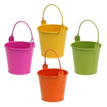 Product Bucket colorful Ø8cm H7.5cm 12pcs