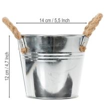 Product Bucket with rope handles Ø14cm H12cm