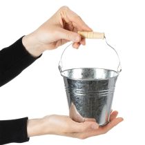 Product Bucket Ø12cm H10cm 8pcs. Zinc, shiny
