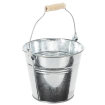 Product Bucket Ø14cm H12cm 6 pcs. Zinc, shiny