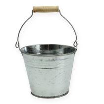 Product Bucket Ø10cm H8cm 10p. Zinc shiny