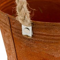 Product Metal pot with handles, herb pot, rust decoration Ø16.5cm H15cm