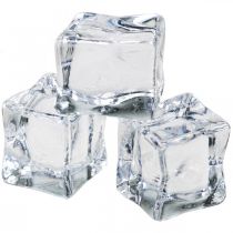 Artificial ice cubes decorative ice transparent 2.5×3×2.5cm 12pcs