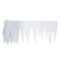 Product Icicle deco white with glitter 2m