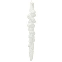 Product Icicle decoration snow-covered Christmas tree decoration 14cm 4 pieces