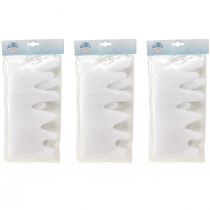 Product Icicle garland snow fleece with glitter border 13×180cm 3pcs