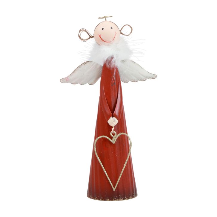 Angel decorative metal table decoration Christmas figure red 10.5×4.5×20cm