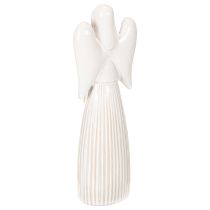 Product Angel Figurine with Heart in Cream White Ceramic, 23cm