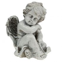 Product Memorial Figure Sleeping Angel Grey 16cm 2 Pcs