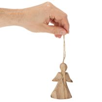 Product Wooden Angel Hanging Decorations for Christmas Tree, 10 cm, Set of 12
