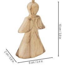 Product Wooden Angel Hanging Decorations for Christmas Tree, 10 cm, Set of 12