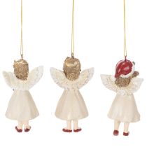 Product Decorative Angel Tree Ornaments, Vintage Design, 10cm, Set of 3