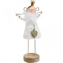 Product Angel figure Christmas decoration wood metal white golden H20.5cm