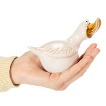 Product Ceramic duck decorative figure for the perfect eye-catcher in the living room, 13cm, 2 pieces