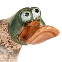 Product Duck Decoration Ceramic Spring Drake Brown Green L15cm 2 Pcs