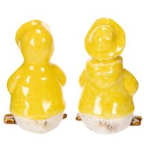 Product Duck figurines, raincoat ceramic figures for fun balcony and garden decoration, 11cm, 4 pieces