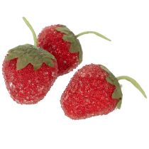 Product Artificial strawberry decorative objects for elegant interiors and celebrations, 4cm, 24 pieces