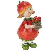 Product Strawberry Girl Decorative Figurine for Summer Decor, Cute Statue for Living Room and Balcony, 18cm