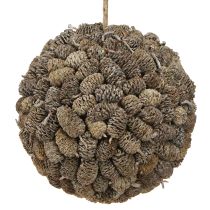 Product Alder cone decorative ball for hanging, white washed, 20 cm