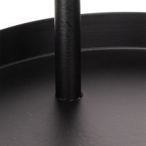 Product Round Metal Two-Tiered Decorative Tray Black 58cm