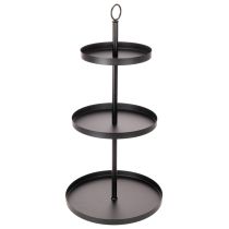 Product Three-Tier Metal Stand for Table Decoration, Black, 61cm