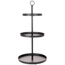 Product Three-Tier Metal Stand for Table Decoration, Black, 61cm