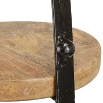Product Etagere 3-tiered wood decoration natural black Ø30cm H52cm