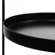 Cake stand decorative tray table shelf metal black H30cm Ø20cm