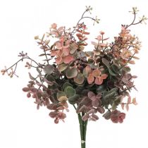 Eucalyptus Bush Artificial Eucalyptus Red Green 25cm 3pcs