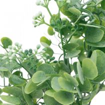 Wedding Decoration Artificial Eucalyptus Branches with Blossoms Decoration Bouquet Green, White 26cm